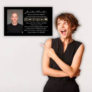 Sell House Social Media Logotyp RealEstate Agent G Visitkort