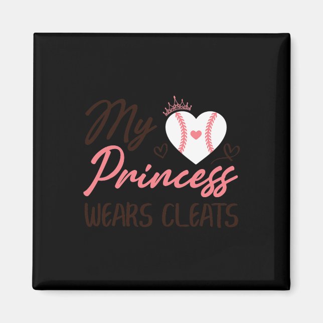 Sell Mom Dad My Princess Wears Cleats  Magnet (Framsidan)