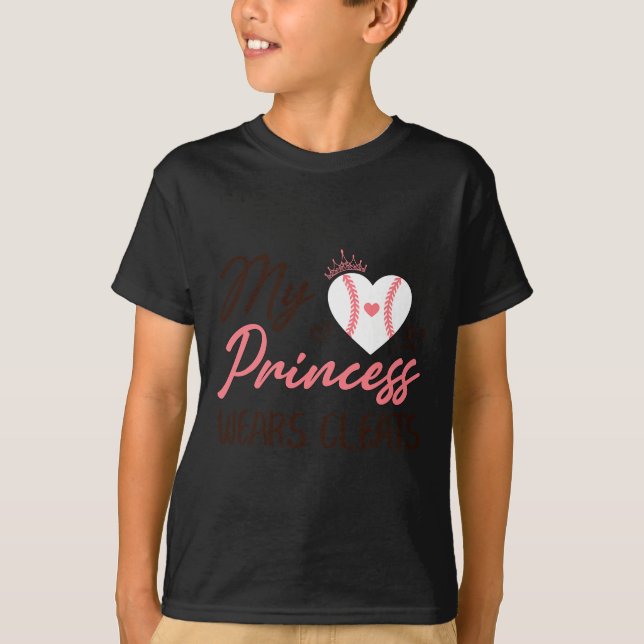 Sell Mom Dad My Princess Wears Cleats  T Shirt (Framsida)