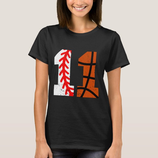 Sell Sketll Number 11 Jersey Funny 11th Birthday 1 T Shirt (Framsida)