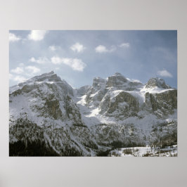 Sella Gruppe och Val de Mesdi Helgdag Card Poster