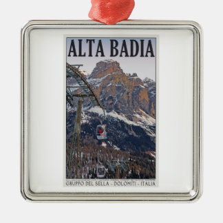 Sella Ronda - Alta Badia gondol Julgransprydnad Metall