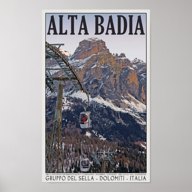 Sella Ronda - Alta Badia Gondola Poster (Framsidan)