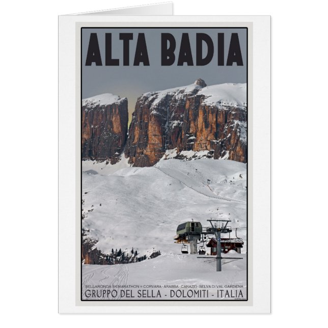 Sella Ronda - Alta Badia Hälsningskort (Framsidan)