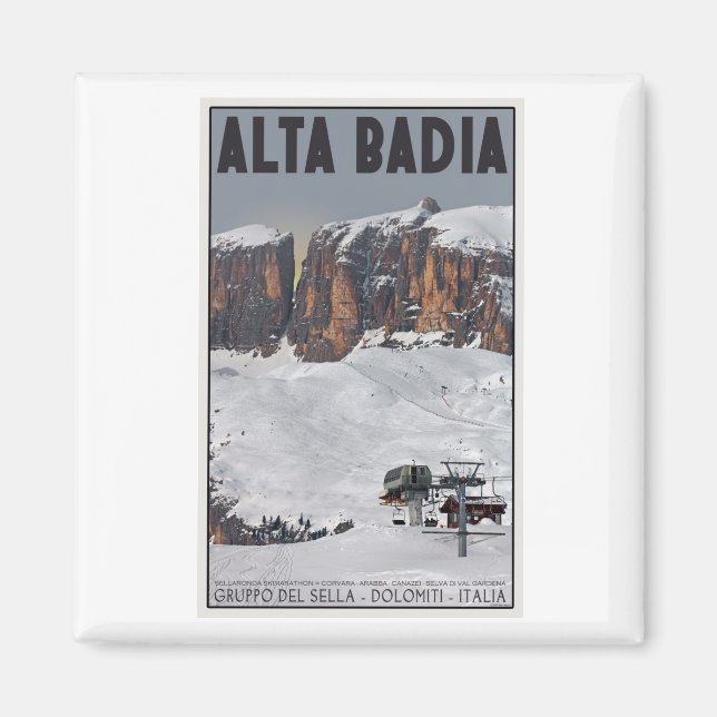 Sella Ronda - Alta Badia Magnet (Framsidan)