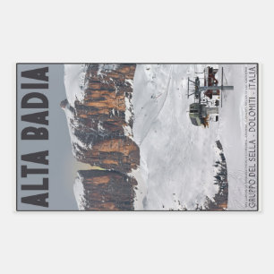 Sella Ronda - Alta Badia Rektangulärt Klistermärke