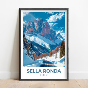 Sella Ronda Konst - Passo Gardena Konst - Sella Ro Poster