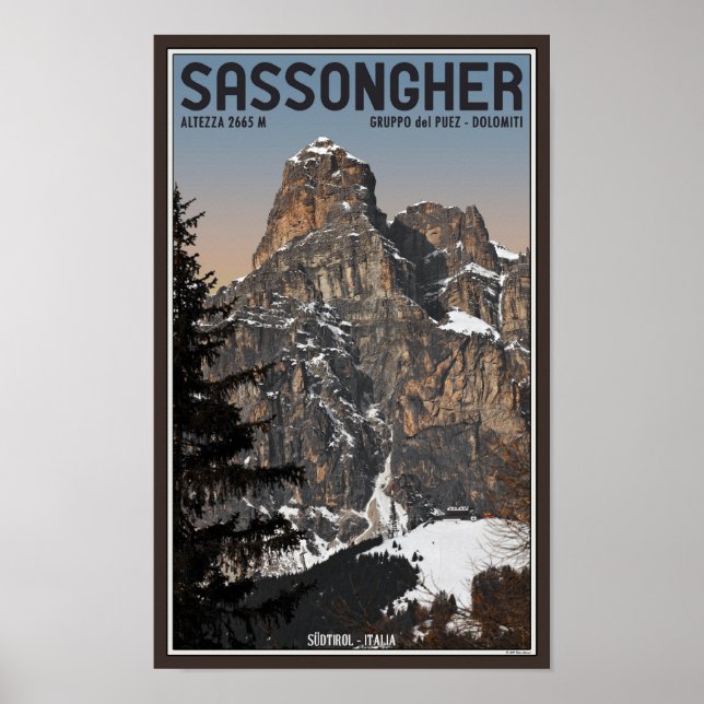 Sella Ronda - Sassongher Poster (Framsidan)