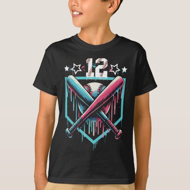Selldropp 12:e födelsedag nummer 12 Ungdom 12 år T Shirt (Framsida)