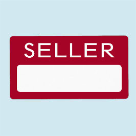 Seller Namn bricka Stickers for Trade Show Leveran Fraktsedel