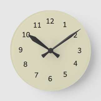Selleri enfärgad blekgrön minimalistisk design rund klocka
