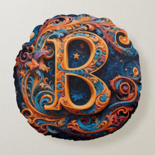 Sellersta blommor rund kudde