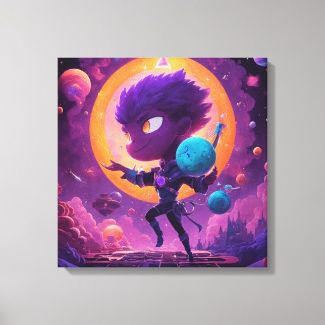 Sellersta harmoni: Aesthetic Space Vision Art Canvastryck (Framsida)