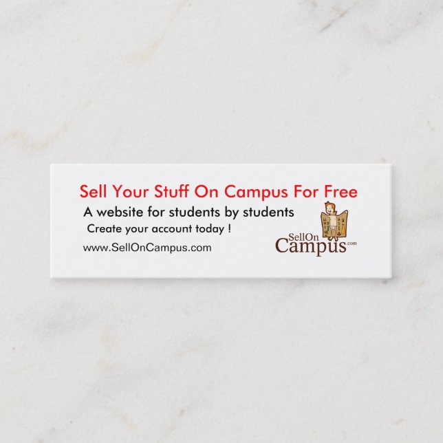 SellOnCampus baner Mini Visitkort (Framsida)