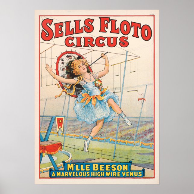 Sells Floto Circus Vintage Reklam Poster (Framsidan)
