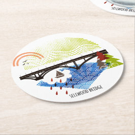 Sellwood överbryggar den Portland kustfartyget Underlägg Papper Rund