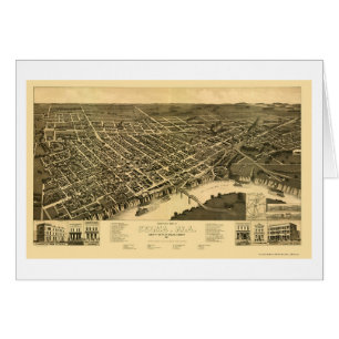 Selma panorama- karta för AL - 1887 Hälsningskort