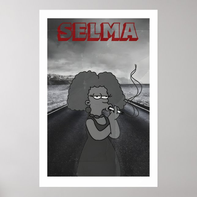 Selma Simpsons Film Affisch Konsttryck Retro TV Po (Framsidan)