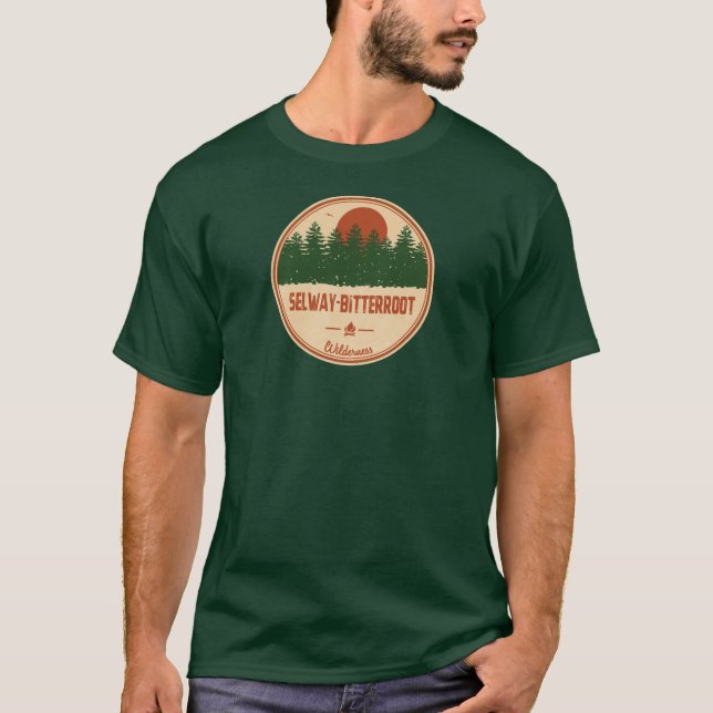 Selway-Bitterroot Wilderness Montana Idaho T Shirt (Framsida)