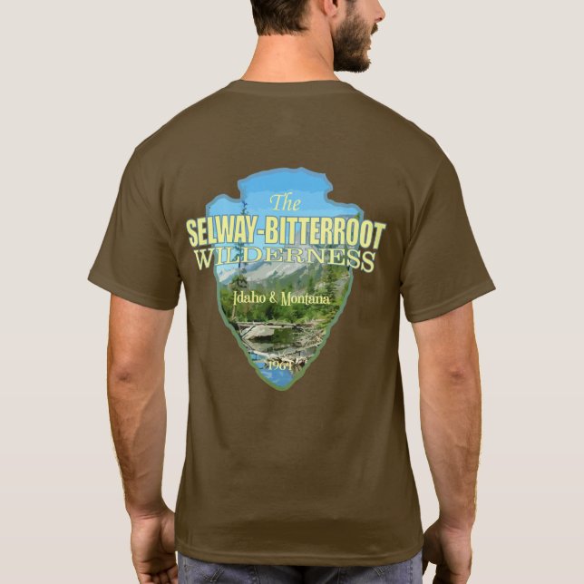 Selway-Bitterroot Wilderness (pilhuvud) T Shirt (Baksida)