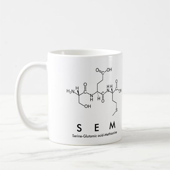 Sem peptide namn mugg (Vänster)