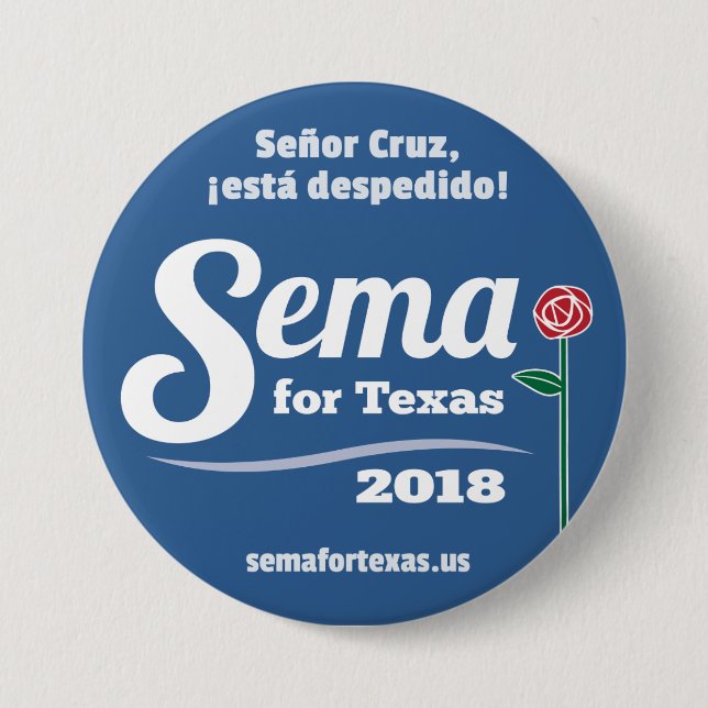 Sema för Texas 2018 3" knäppas Knapp (Framsida)