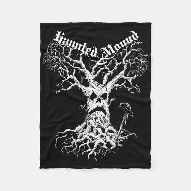 Sematary Merch. Utforma en Ghost Träd. Haunted Mou Fleecefilt (Framsidan)