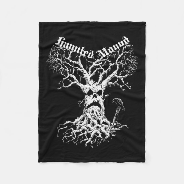Sematary Merch. Utforma en Ghost Träd. Haunted Mou Fleecefilt (Framsidan)