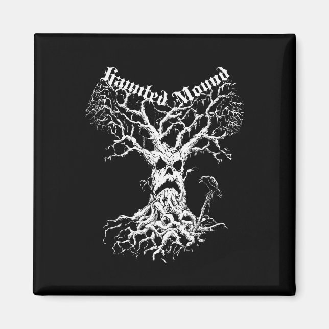 Sematary Merch. Utforma en Ghost Träd. Haunted Mou Magnet (Framsidan)