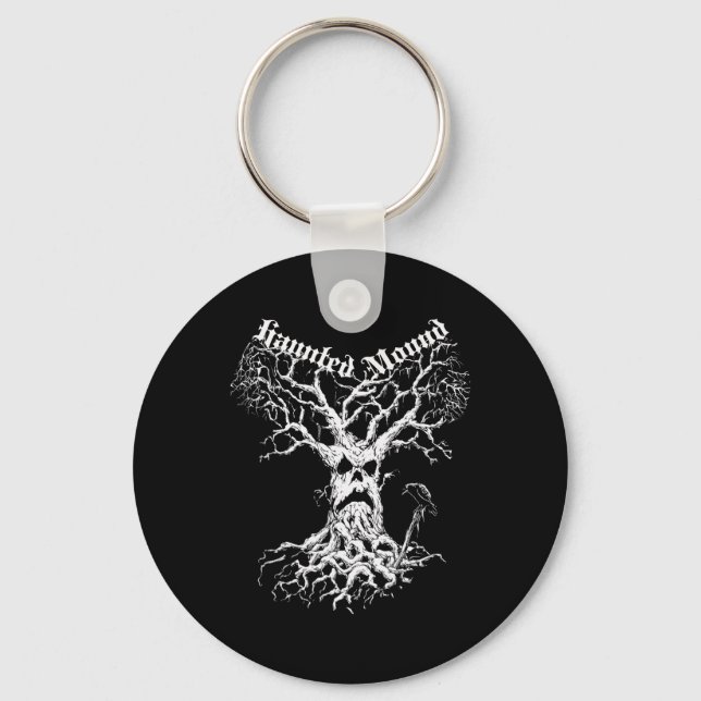 Sematary Merch. Utforma en Ghost Träd. Haunted Mou Nyckelring (Framsida)