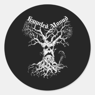 Sematary Merch. Utforma en Ghost Träd. Haunted Mou Runt Klistermärke