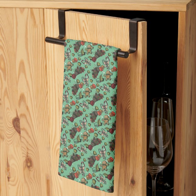Semest sötsaker- Mint (Färg) Kökshandduk (Thirds Fold)
