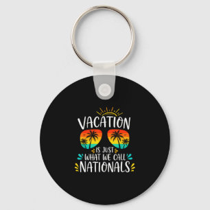 Semester är vad vi kallar nationella resor retro nyckelring