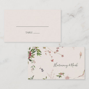 Semester Chic Botanisk   Champagne Platt Bröllop Placeringskort
