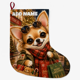 Semester Chihuahua julhandel i NY Stor Julstrumpa