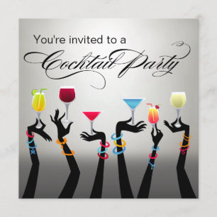 Semester Cocktailparty Skål! Inbjudningar