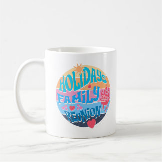 Semester Familjeåterträff Sommar Grillfest Retro S Kaffemugg