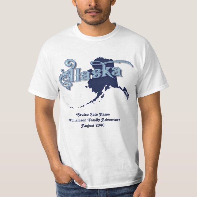 Semester för Alaska kryssningfamilj T Shirt (Framsida)