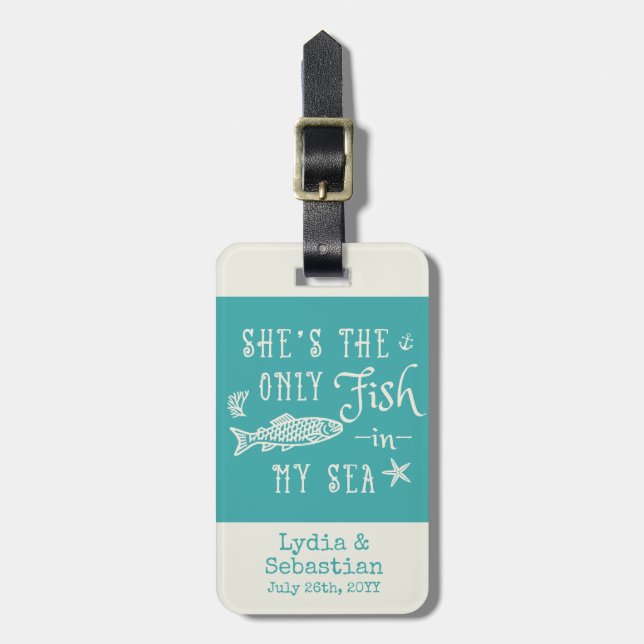 Semester för kryssning för parmakefru gullig bagagebricka (Vertikal Framsida)