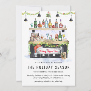 Semester Glädjestund Jul Cocktailfest Inbjudningar
