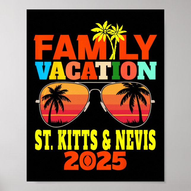 Semester i St. Kitts och Nevis Familjesemester 202 Poster (Framsidan)