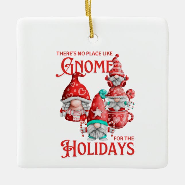 Semester Ingen Plats Som Tomte Julgransprydnad Keramik (Framsida)