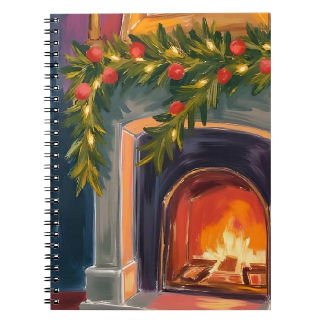 Semester Kaminer | Julkransmålning Anteckningsbok (Framsidan)