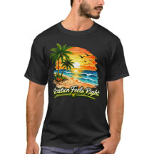 Semester käns rätt mörk bomullst-shirt USA