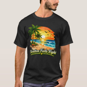 Semester käns rätt mörk bomullst-shirt USA T Shirt
