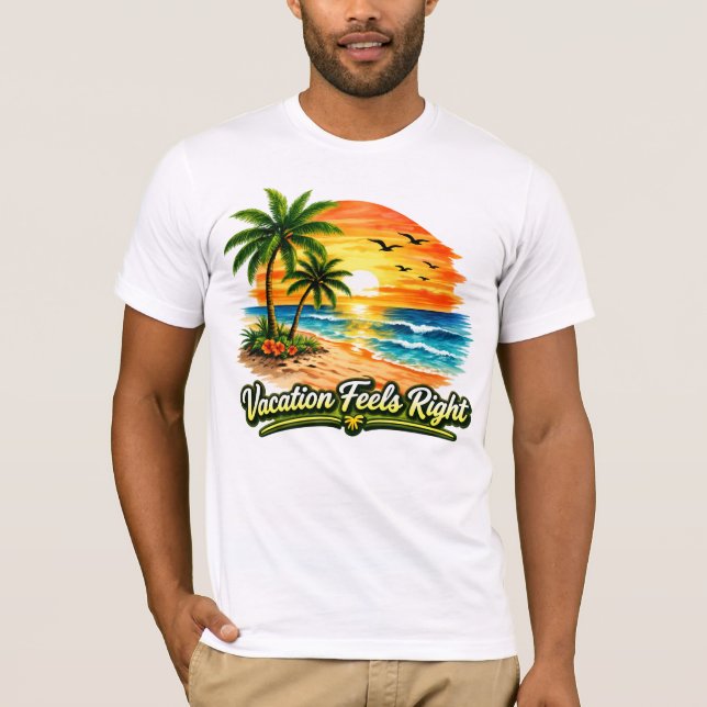 Semester känsla rätt Bella Canvas Tee USA (Framsida)