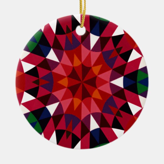 Semester Mönster Julgransprydnad Keramik (Framsidan)