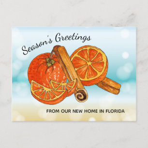 Semester Ny adress i Florida Meddelande Vykort