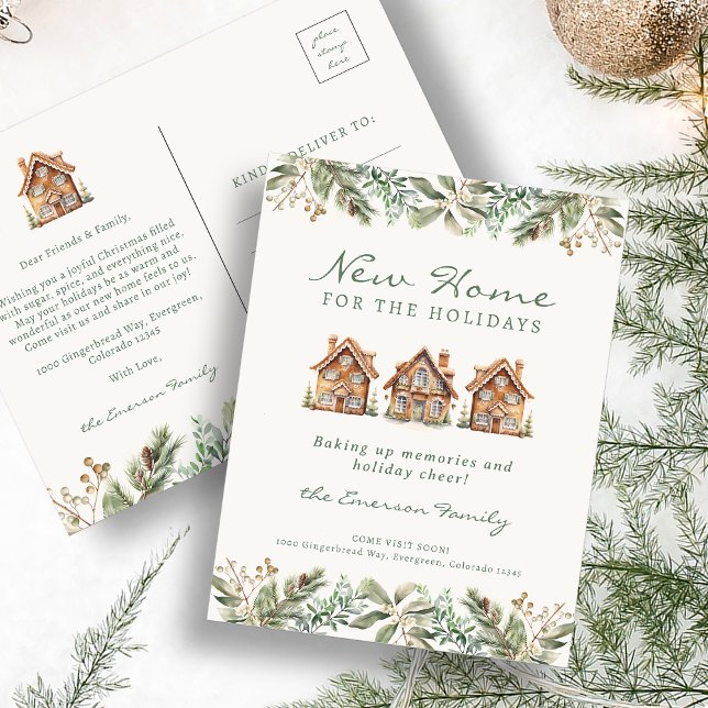 Semester Nytt Hem Postkort Meddelande Vykort (Holiday New Home Postcard
)