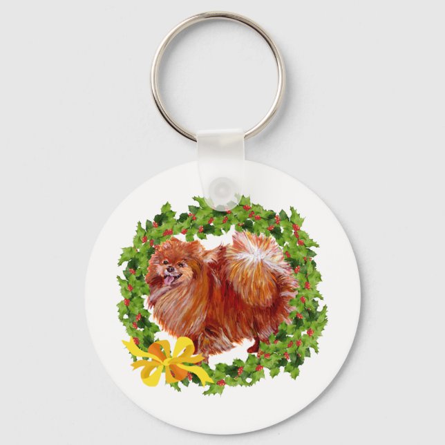 Semester Pomeranian Nyckelring (Framsida)